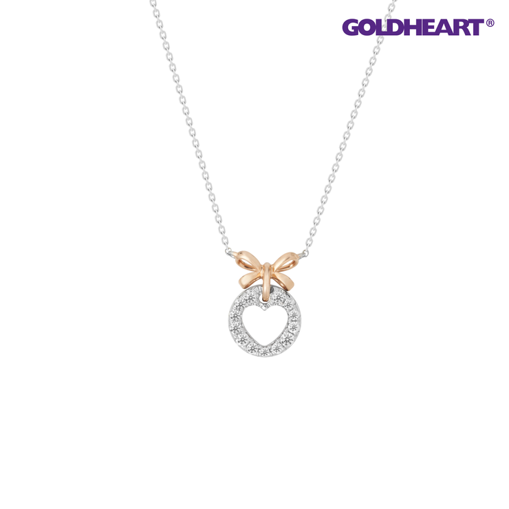GOLDHEART Chic Radiance Dual-Tone Diamond Necklace