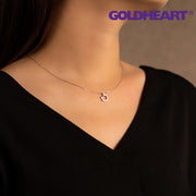 GOLDHEART Toward You Diamond Necklace, White Gold 750