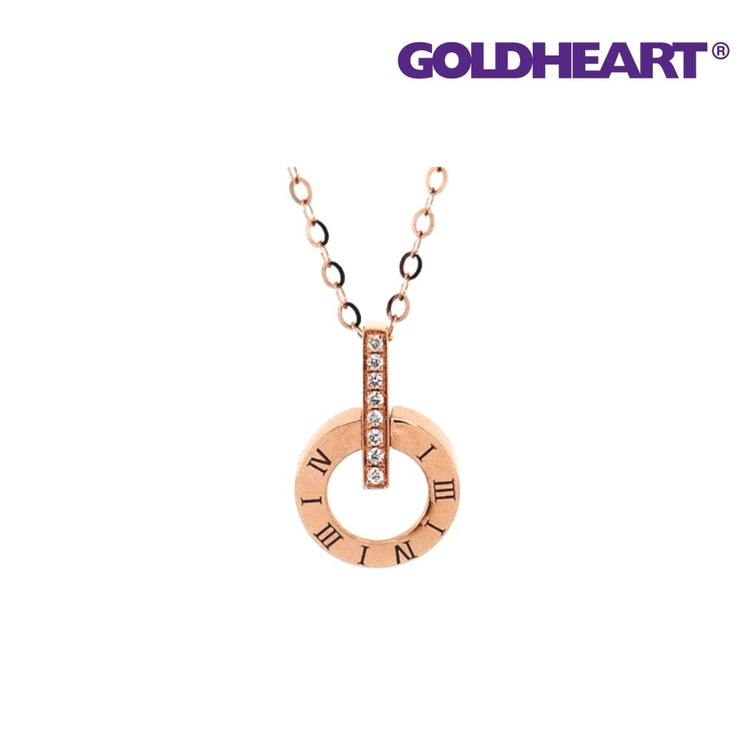 GOLDHEART 1314 Diamond Necklace, Rose Gold