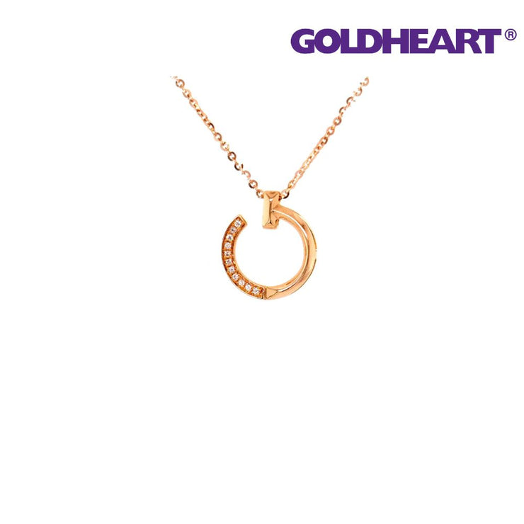 GOLDHEART Toward Your Heart Diamond Necklace, Rose Gold
