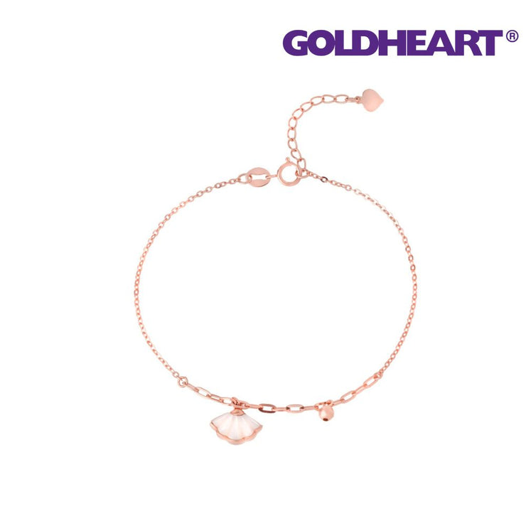 GOLDHEART Ginkyo Leaf Bracelet, Rose Gold