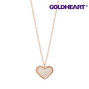 GOLDHEART Nacre Full Heart Necklace, Rose Gold