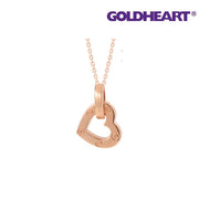 GOLDHEART Mother of Pearl Open Heart Necklace, Rose Gold