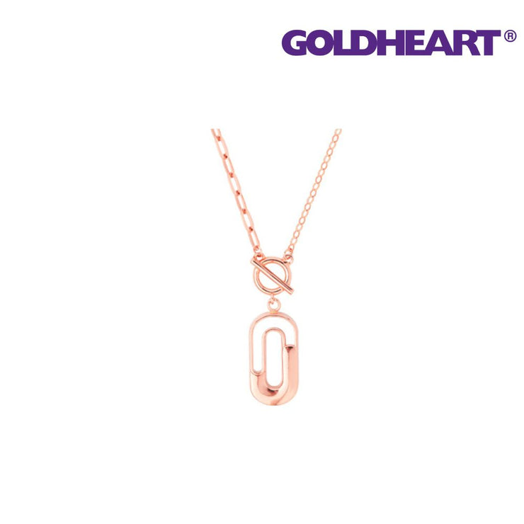 GOLDHEART Mother Of Pearl OT Necklace, Rose Gold