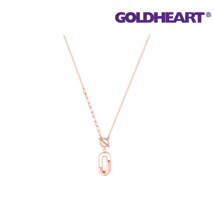 GOLDHEART Mother Of Pearl OT Necklace, Rose Gold