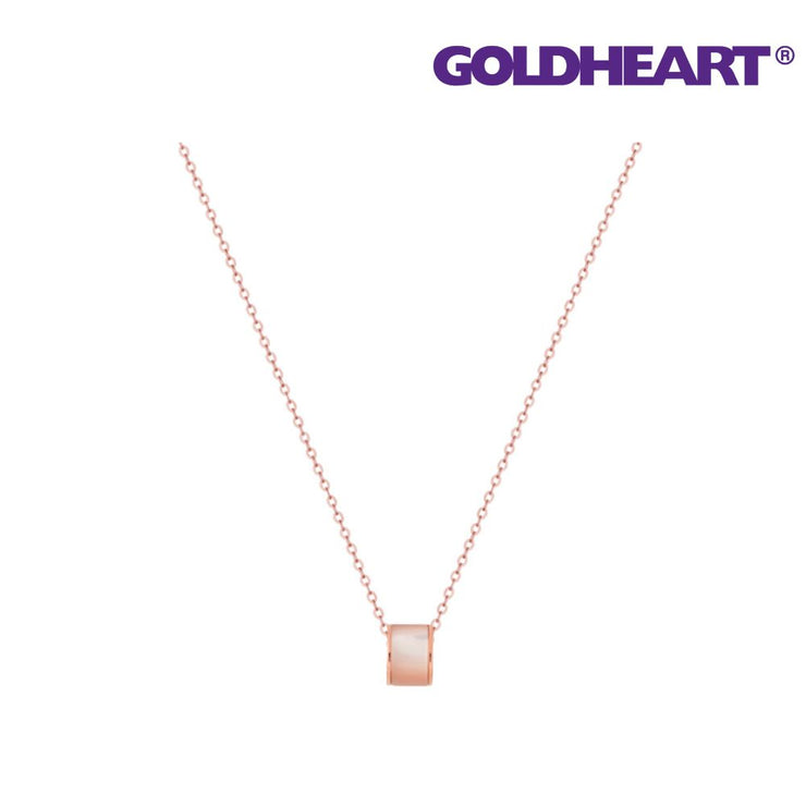GOLDHEART Simplicity Mother Of Pearl Necklace, Rose Gold