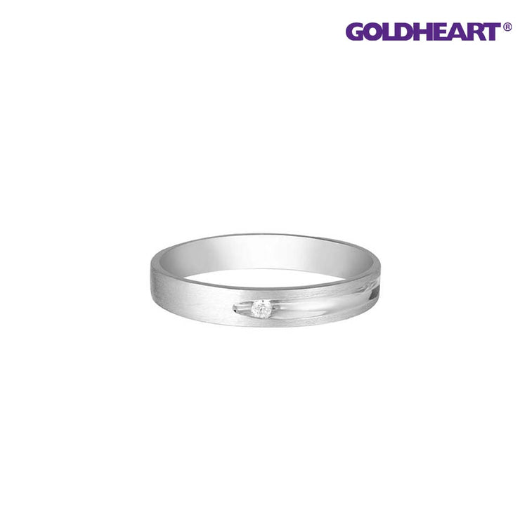 GOLDHEART White Gold Couple Rings, Promesse