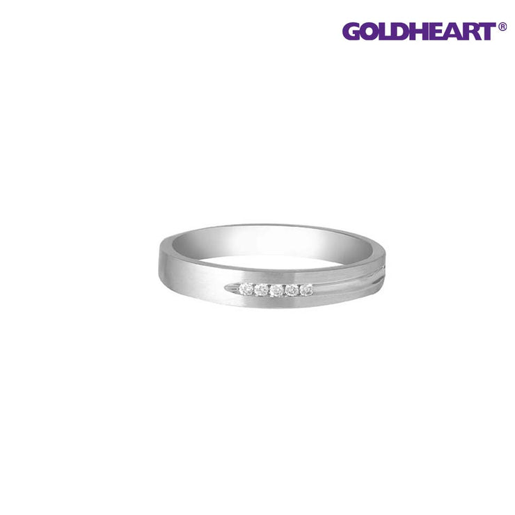 GOLDHEART White Gold Couple Rings, Promesse