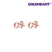GOLDHEART Mini Doughnut Earrings, Rose Gold