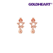 GOLDHEART Star Ball Dangling Earrings, Rose Gold