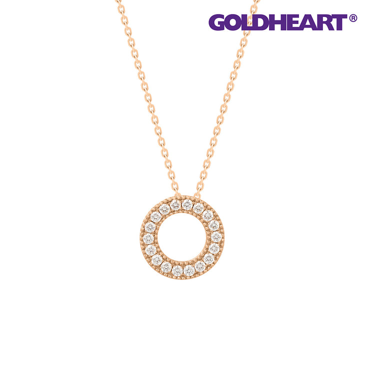 GOLDHEART The Circle Of Harmony Diamond Pendant, White/Rose Gold