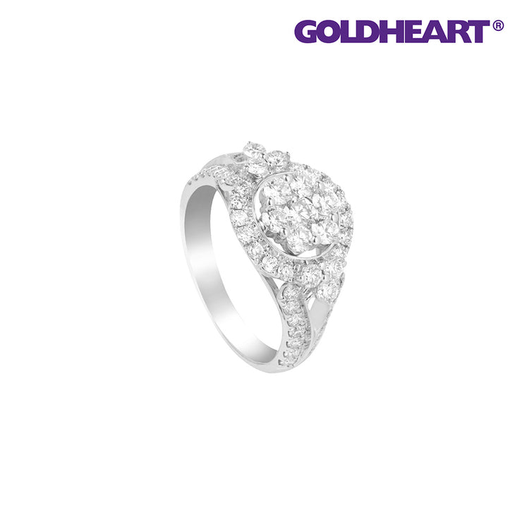 GOLDHEART Dazzlingly Diamond Ring, White Gold