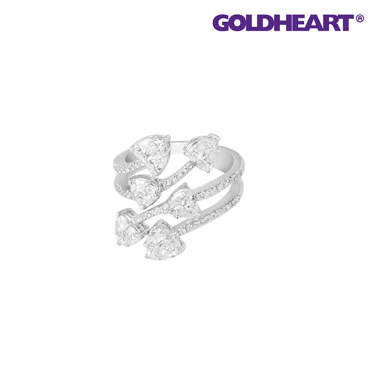GOLDHEART  Nobility Diamond Ring, White Gold