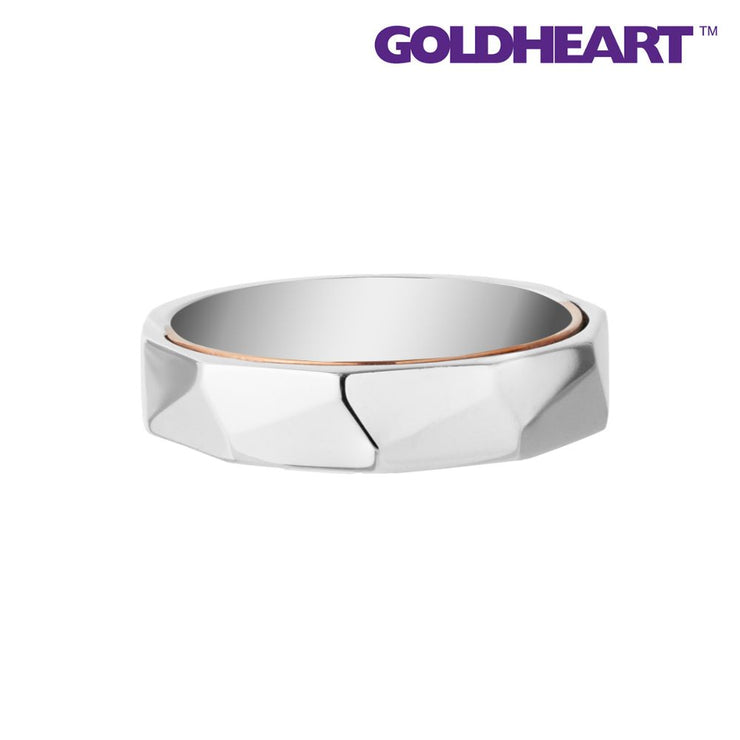 GOLDHEART Promesse Couple Rings, White Gold 750