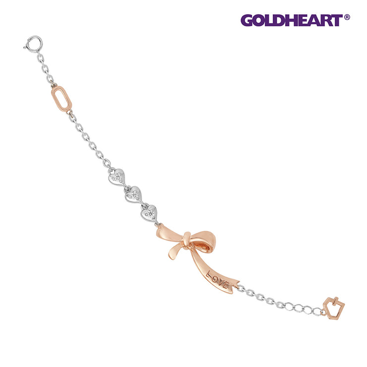 GOLDHEART Eternal Ties Diamond Bracelet, Dual-Tone
