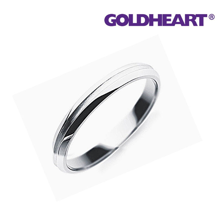 GOLDHEART [Something Blue] Wedding Band Couple Ring I Platinum 1000