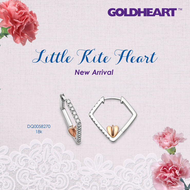 GOLDHEART Little Kite Heart Earrings I Dual-Tone
