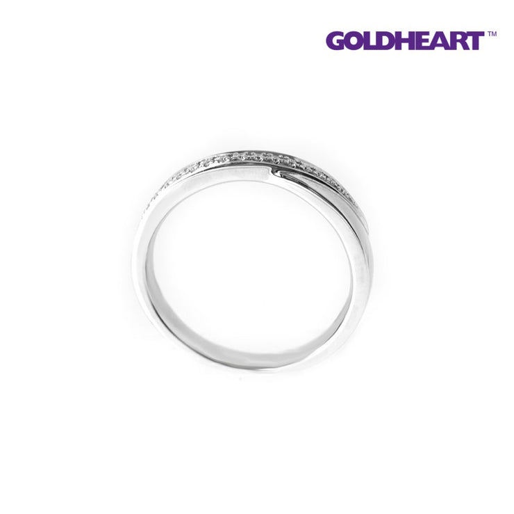 GOLDHEART Ring, Diamond White Gold 375 & Palladium (ESP-R3728)