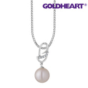 GOLDHEART Pearl Diamond Pendant Set I White Gold