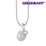 GOLDHEART Pearl Diamond Pendant Set I White Gold