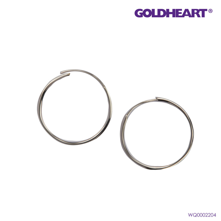 GOLDHEART Hoops of Happiness Earrings I White Gold