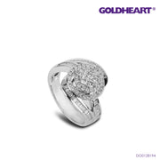 GOLDHEART Spirality with Illuminating Sparkles Diamond Ring I White Gold