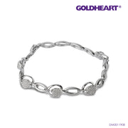 GOLDHEART Circularity in Linear Motion Bracelet I White Gold