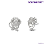 GOLDHEART Rose-eque with Love Earrings I White Gold