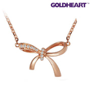 GOLDHEART Felicity Ribbon Necklace I Rose Gold