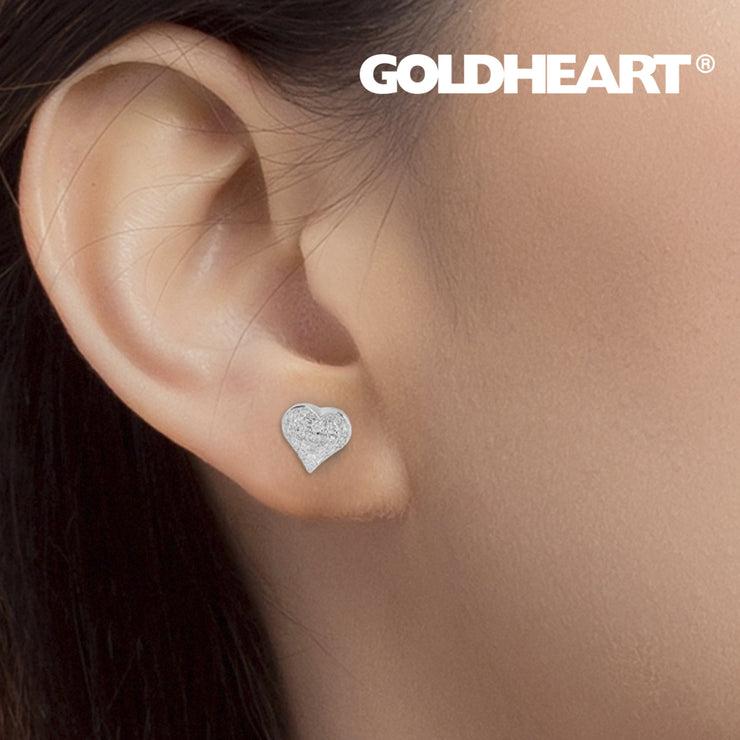 GOLDHEART Feel My Love Diamond Earrings, White Gold 750