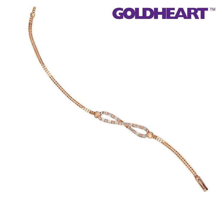 GOLDHEART Eternal Romance Diamond Bracelet, Rose Gold 750