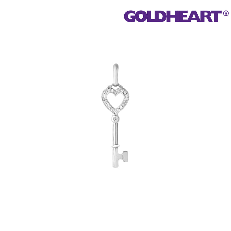 GOLDHEART Key to My Heart Pendant I White Gold
