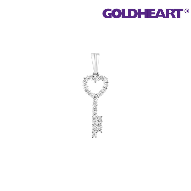 GOLDHEART Key Pendant I White Gold