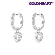 GOLDHEART Swing in Love Diamond Earrings, White Gold 750