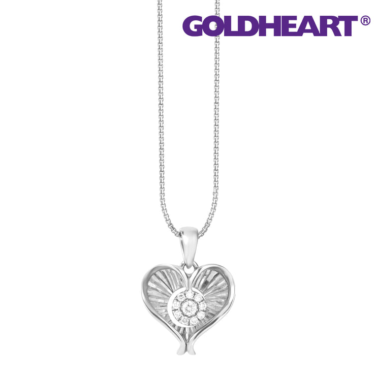 GOLDHEART Soul-In-Love Collection, Diamond Pendant Set, White Gold