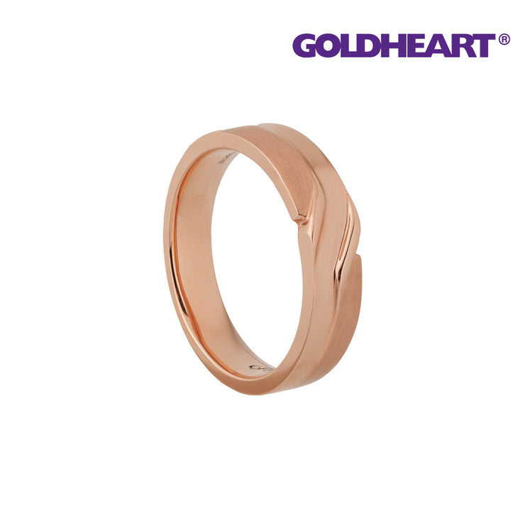 GOLDHEART Promesse Couple Rings, Rose Gold 750
