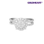 GOLDHEART Diamond Ring, White Gold