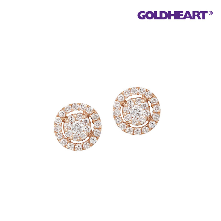 GOLDHEART Diamond Earrings, Rose Gold