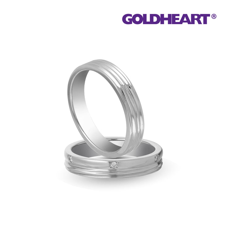 GOLDHEART Platinum Couple Rings, Nina Ricci