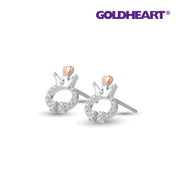 GOLDHEART Crown Of Love Earrings, White+Rose Gold